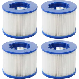 MCW Wasserfilter für Whirlpool MCW-E32, Ersatzfilter Filterkartusche Filterpatrone Lamellenfilter, Zubehör 4 Stück
