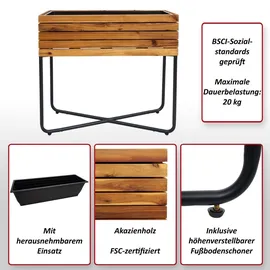 MCW Pflanzkasten 62 x 60 x 22 cm Braun
