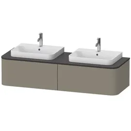 Duravit Waschtischunterschrank 2 Auszüge 160 x 55 x 35,4 cm Steingrau Seidenmatt