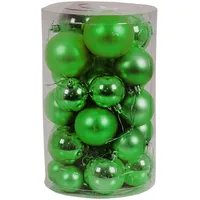 Mojawo 30tlg. Weihnachtskugeln lime-grün Ø 4/5/6/7cm-MYW99830-limegrün