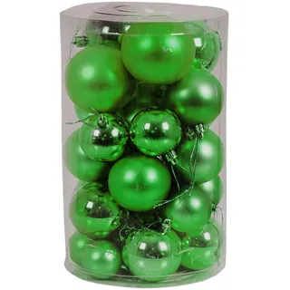 Mojawo 30tlg. Weihnachtskugeln lime-grün Ø 4/5/6/7cm-MYW99830-limegrün