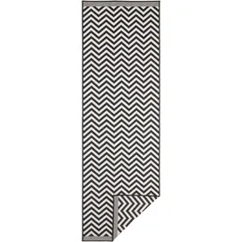 Northrugs Palma Wendeteppich 80 x 350 cm schwarz