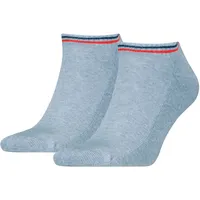 2er Pack TOMMY HILFIGER Iconic Sneakersocken 004 - light blue melange 43-46