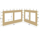 Quick Star Seitenwand für Pavillon 3x4 m 2 Stück 3,00 x 4,00 m Beige