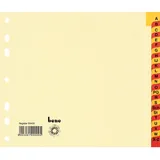 BENE Ordnerregister DIN A4 Halbformat, Überbreite A-Z chamois 24-teilig, 1 Satz