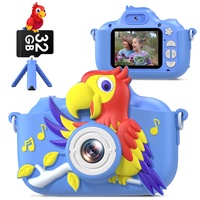 GREENKINDER Kinderkamera, Kamera Kinder mit Stativ, 1080P HD Digitalkamera Kinder, 2,0 Zoll Bildschirm, Inklusive 32GB SD-Karte, Selfie Kamera für 3-10 Jahre Mädchen und Jungen