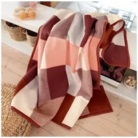Biederlack Wohndecke Happy Fall 150x200 cm) - beige;rot