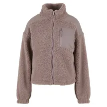 URBAN CLASSICS Damen Sherpa-Mix Jacke duskrose, S