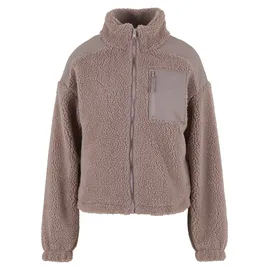 URBAN CLASSICS Damen Sherpa-Mix Jacke duskrose, S