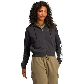 adidas Essentials 3-Streifen French Terry Kapuzenjacke Black / White 2XS