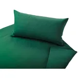 Cotonea Classic Bettwäsche Set aus Bio Baumwoll Satin Smaragd 200 x 220 cm + 2 x 40 x 80 cm