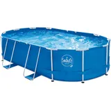 Azuro Frame Pool 610 x 366 x 122 cm - blau, oval, Komplettset