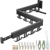 Relaxdays Wandtrockner 1,27 m schwarz