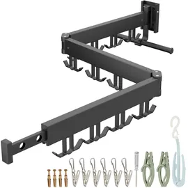 Relaxdays Wandtrockner 1,27 m schwarz