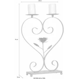 Home Affaire Kerzenständer Rose Metall Gold