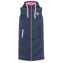 Zwillingsherz Steppweste ""Strandglück"", Damen, Gr. XL, blau (marine), Steppware, Obermaterial: 100% Polyester, normal knielang, ohne Ausschnitt, Westen Steppweste, Doppel-Zipper, Kontrastdetails, Eingrifftaschen, modisch, knielang