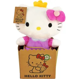 Joy Toy AG Hello Kitty - Prinzessin Plüsch pink 25 cm in wiederverwendbarem Kartontäschchen