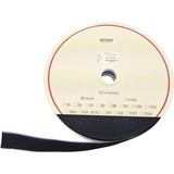 FASTECH® T0102599990225 Klettband zum Aufkleben Acrylat Haftteil (L x B) 25000mm x 25mm Schwarz 25m