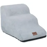 Relaxdays Haustiertreppe 3 Stufen, - grau