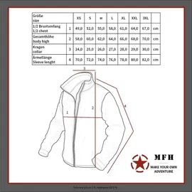Max Fuchs US Unterziehjacke Tactical schwarz XL