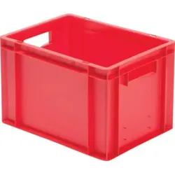 LA-KA-PE Transport-Stapelkasten B400xT300xH270 mm gelb, geschlossen mit Griffloch