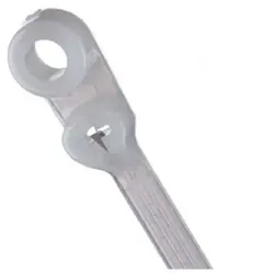 Kabelbinder Stahlnasenverschluss, Schraubloch, 4,7 x 200mm, natur
