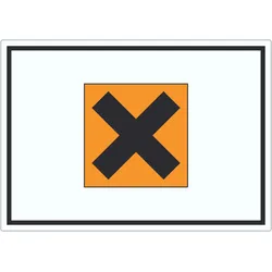 Aufkleber Gefahrensymbol Gesundheitsschädlich Symbol Kreuz A4 (210x297mm)