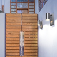 Außenleuchte Wandlampe Fassadenleuchte Bewegungsmelder Edelstahl Glas GU10 2x