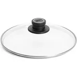 WOLL MADE IN GERMANY, grau (transparent, anthrazit), Ø:24cm, Glas, Deckel, Pfannendeckel
