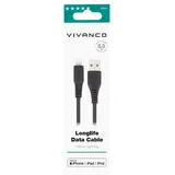 Vivanco Männlich Gerade Lightning auf USB A 0,5 m (Schwarz)