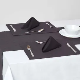 Homescapes Tischset schwarz im 2er-set 33/50 cm,