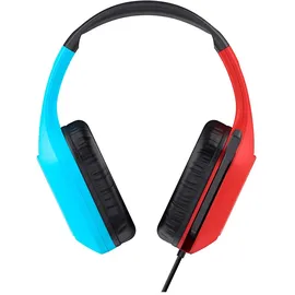 Trust GXT 416S Zirox Federleichtes Gaming-Headset, Schwarz/Cyan/Rot