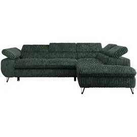 MKS Meble Eckcouch Cord 3-Sitzer Grün