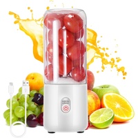 Fivtsme Mixer Smoothie Maker,Tragbarer Mixer,Portable Blender,Smoothie Maker to Go,Mini Mixer to Go mit sechs Klingen,Portable Smoothie Blender mit USB Wiederaufladbar für Babynahrung, Reisen(Weiß)