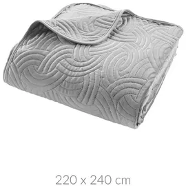 Douceur d'intérieur - Bettüberwurf, und 2 Kissenbezüge, 220 x 240 cm, Schlaftextilien, Bettwäsche, Tagesdecken
