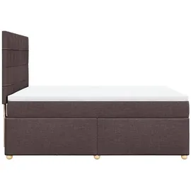 vidaXL Boxspringbett 140 x 200 cm Dunkelbraun