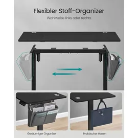 Songmics Höhenverstellbarer Schreibtisch elektrisch 60 x 120 x (72-120) cm