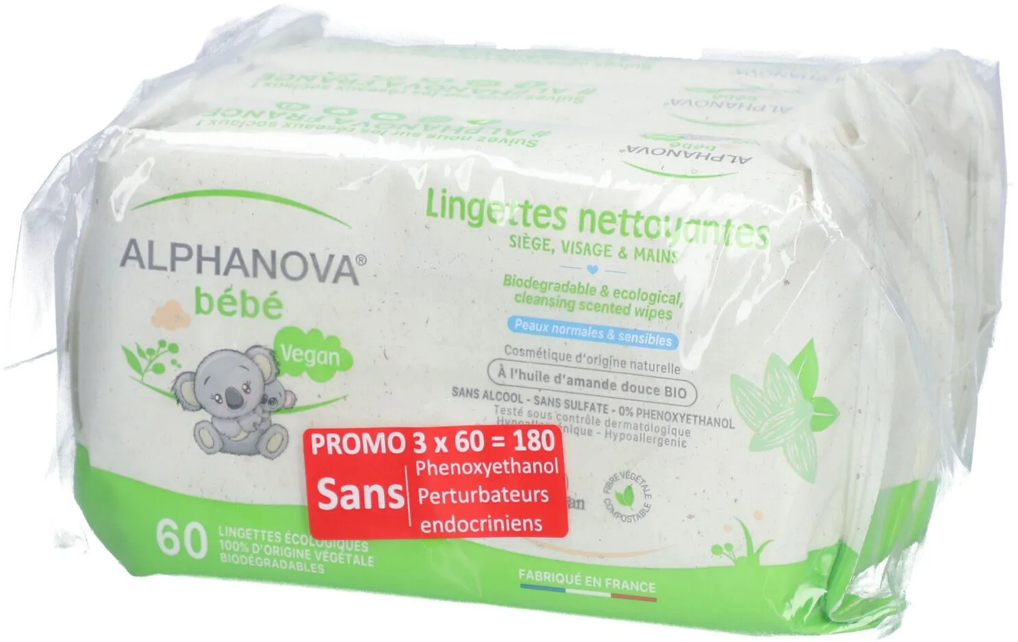 Alphanova® bébé dicke und extra weiche Babytücher - Olive