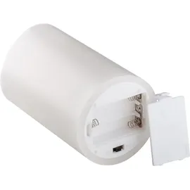 goobay LED Echtwachskerze 7,5 x 10 cm weiß
