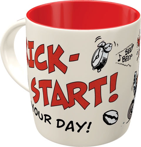MOTOmania Kick-Start Your Day!, tasse - 9 cm x 9 cm x 9 cm