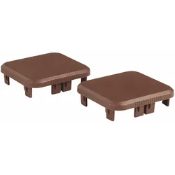 NATURinFORM Abdeckkappen für Eckpfosten, braun, Kunststoff, 2 Stk./VE