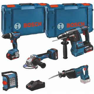 Bosch - Profi-Set GSB+GBH+GWS+GSA+GLI+3x5+GAL, 3x 5,0 Ah und Ladegerät in xl-boxx