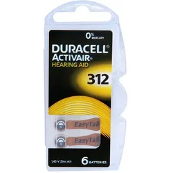 Batterie für Hörgeräte Duracell 312