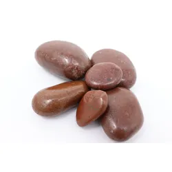 120kg Polierter Kiesel Flusskiesel Kieselsteine Gartenkies Zierkies rot