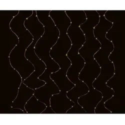 Hellum LED Kupferkabel-Vorhang outdoor 1,9m x 1,5m warmweiß