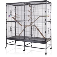 Montana Cages | Nagerkäfig XXL Sevilla 150 antik-Platinum für Ratten & Degus, der Rattenkäfig, Nagervoliere, Deguvoliere,