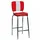 KADIMA DESIGN Barstuhl American Diner 50er Jahre Retro 50 x 50 x 100 cm Rot/Weiß