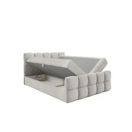 Fun Möbel SATINE 200 x 220 cm Coral/Weiß