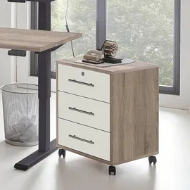 BMG-Möbel Büro Office Edition - Mini Set 2, Weiß/Eiche