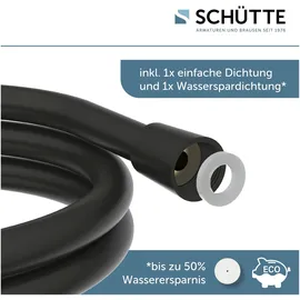 Schütte Duschschlauch 1,5 m Brauseschlauch Schwarz